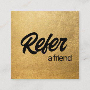 Dourado Consulte um Cartão de Referência de Amigo