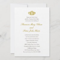 Dourado Convite para Anel de Claddagh Irlandês