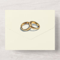 Dourado convite para casamento e RSVP
