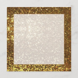 Dourado convite quadrado de fundo brilhante