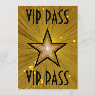 Dourado convite 'VIP PASS' de estrela