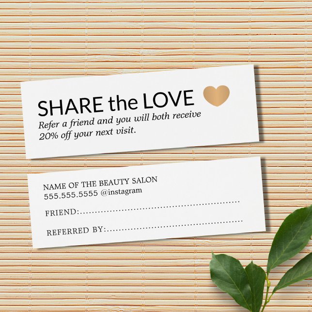 Dourado Coração Branco preto-Elegante simples (Criador carregado)