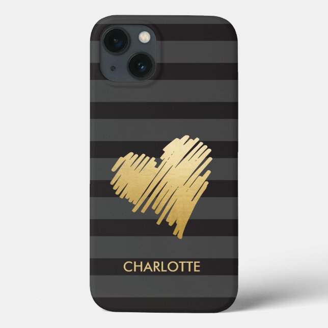Dourado Coração Limpo Personalizado (Verso)