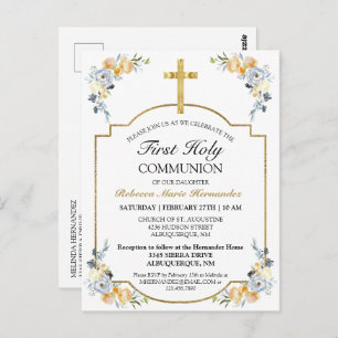 Dourado Cross Floral 1rua Santo Convite Comunitári