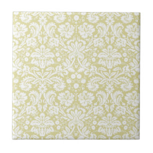 Dourado damasco floral do rico