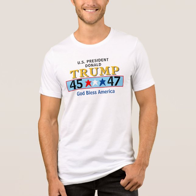 Dourado Donald Trump 45 47 Inauguração 2025 (Frente)