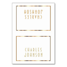 Dourado e branco - Cartões de posição