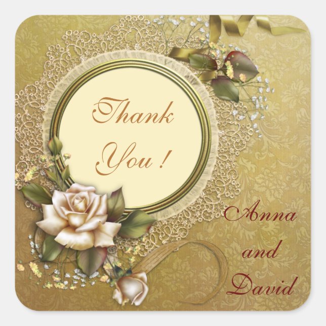 Dourado e moderno luxuoso adicione seu adesivo em  (Frente)