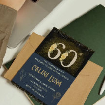 Dourado e preto 61ruas-69º Convites de festas de a