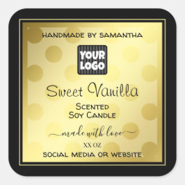 Dourado e preto com etiquetas de encapsulamento de