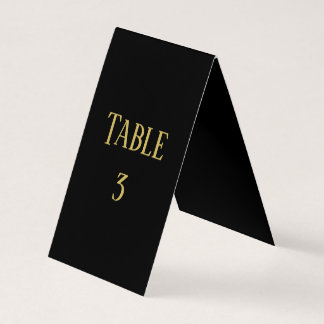 Dourado e preto simples - Número da tabela