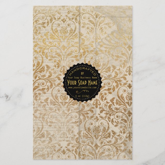 Dourado Ephemera Vintage Soap Wrap - Satin (Frente)