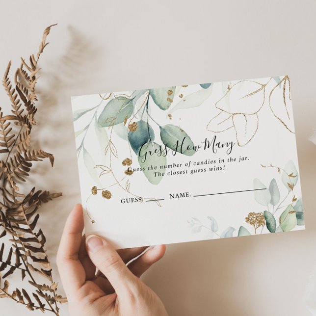 Dourado Eucalyptus adivinha quantos cartões de jog (Criador carregado)