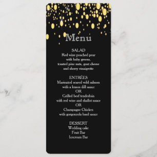 Dourado, Faux Foil Bubbles, Na moda, Menu Personal