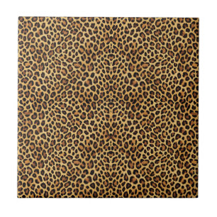 Dourado Faux Leopard Skin Pattern Impressão