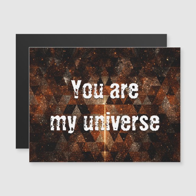 Dourado feixe no universo geométrico esparso (Frente/Verso)