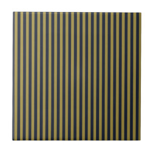 Dourado fino Elegante e Marinho Vertical Strips Ve