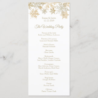 Dourado Flocos de Neve Elegante Cartão de Natal El