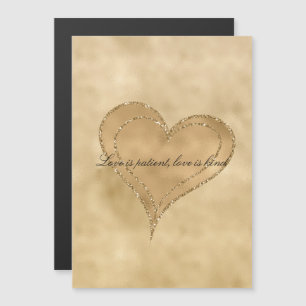 Dourado Glam Glitter Heart