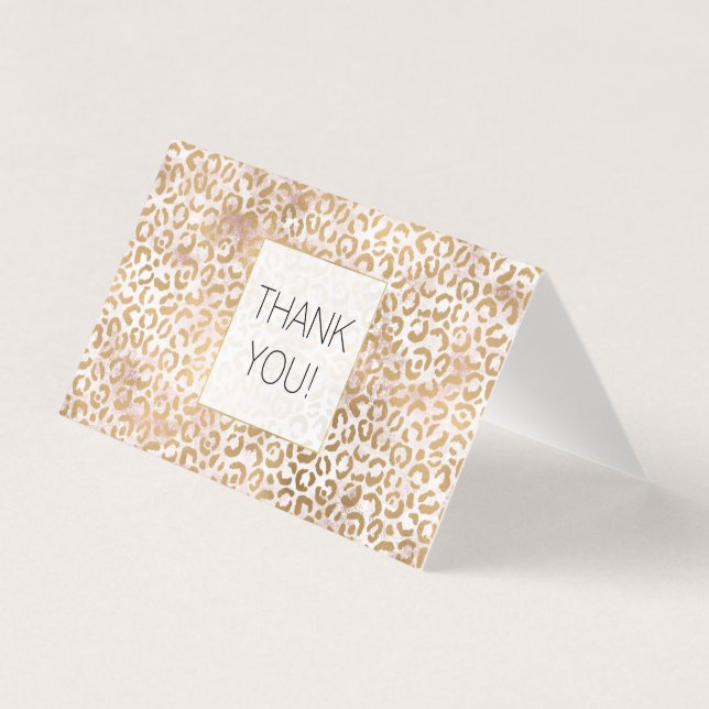 Dourado Glam Leopard, cor-de-rosa (Frente)