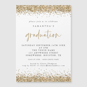 Dourado Glitter Borders 2024 Graduation Invitation