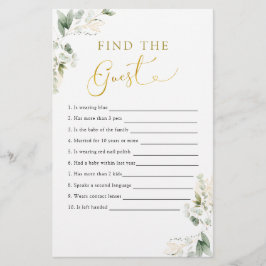 Dourado Greenery Baby em Bloom Encontre o Convidad