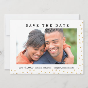 Dourado Heart Photo Save the Date Card