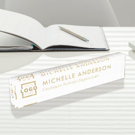 Dourado Mínimo e Elegante de Logotipo Personalizad