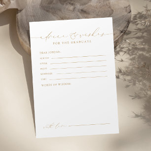 Dourado Moderno Chic Script Conselho de Graduado &