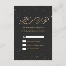 Dourado moderno, com manchas na RSVP Preta