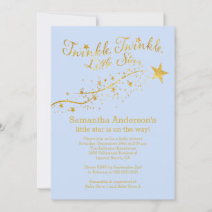 Dourado moderno pouco convite do chá de fraldas d