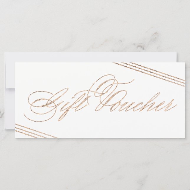 Dourado moderno Voucher 50 para fotografia (Frente)