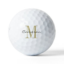 Dourado Monograma Inicial e Nome Presente Personal