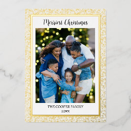 Dourado Natal da família moderna Elegante