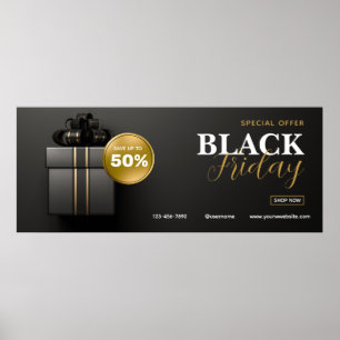Dourado negro e preto venda de Poster fora do merc