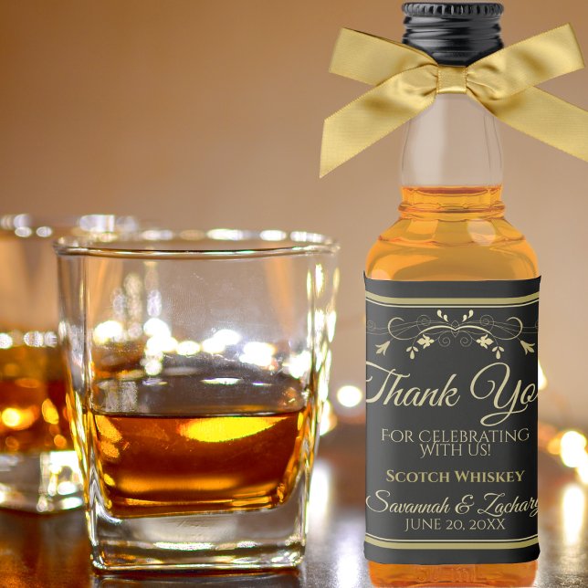 Dourado no Casamento Negro Mini Garrafa de Licor O (Criador carregado)