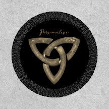 Dourado Nó Celeste Triquetra Preto Espiritual