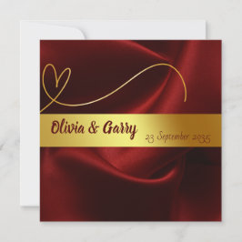 Dourado No Convite Personalizado Para Casamento Da