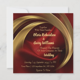 Dourado No Convite Personalizado Para Casamento Da