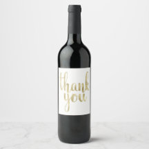 Dourado obrigado de etiquetas de vinho, folha