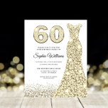 Dourado orçamento fabuloso 60º Convite para Festas<br><div class="desc">Fabuloso Dourado Orçamento 60º Convite de aniversário</div>