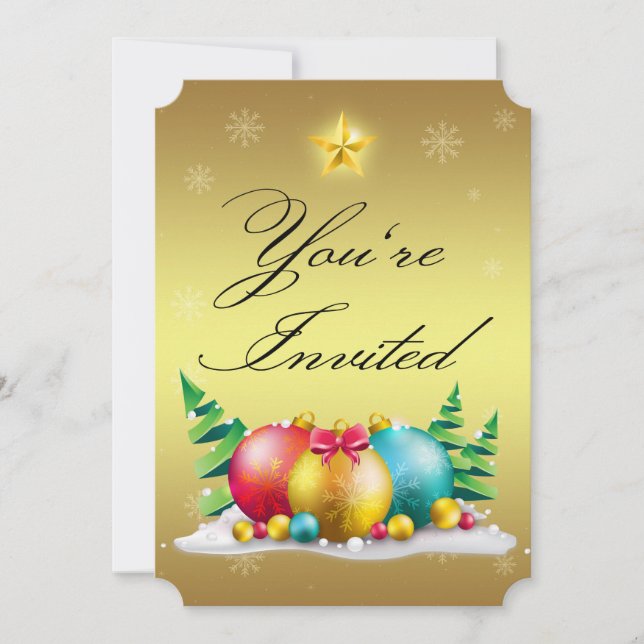 Dourado Ornimental, seus convites personalizados d (Frente)