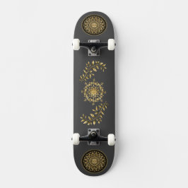 Dourado padrão Folha Design de skate