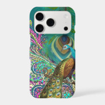 Dourado Paisley Peacock & Feather Você Escolhe Cor