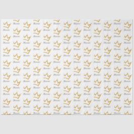 Dourado Papel de Tecido Personalizado Coroa