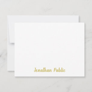 Dourado personalizado Texto caligráfico com Modelo