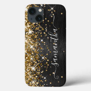 Dourado Preto Metalizado Feminino Brilhante