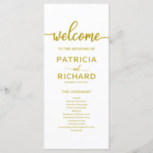 Dourado Programa de Cerimônia da Ordem de Serviço