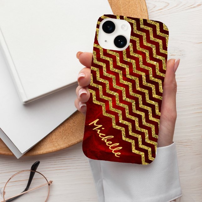 Dourado Red Chevron Personalizado (Criador carregado)