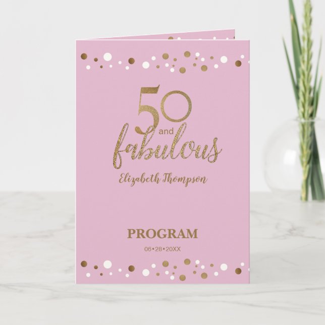 Dourado rosa 50 e fabuloso quinquagésimo Programa  (Frente)